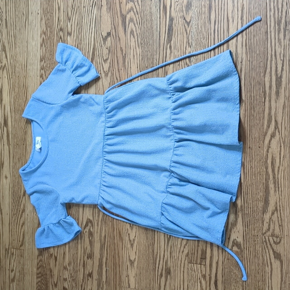 Blue dress with strings